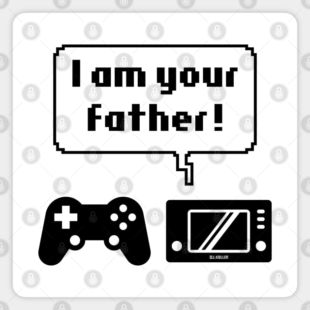 Controller Game Console Icons (I Am Your Father! / Black) Magnet by MrFaulbaum